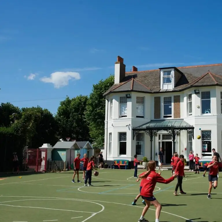 students playing under the sun